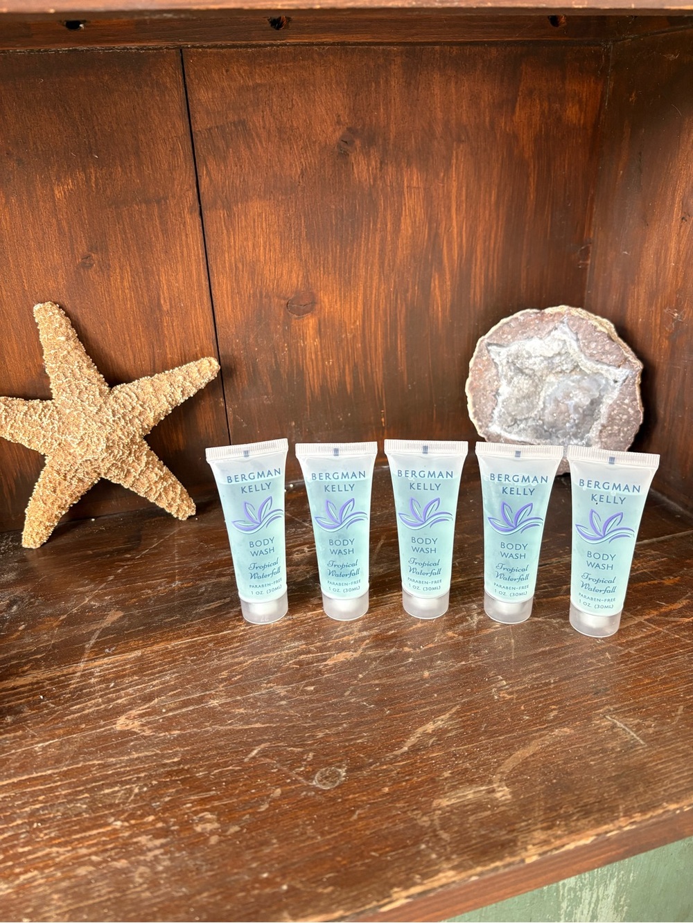 Bergman Kelly Tropical Waterfall Body Wash 5 Count Paraben Free 1oz Travel Size
